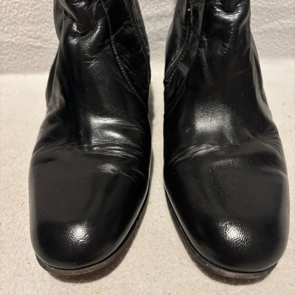 Black Leather Chelsea Ankle Boots Womens size 5 made in Mexico - Picture 3 of 10